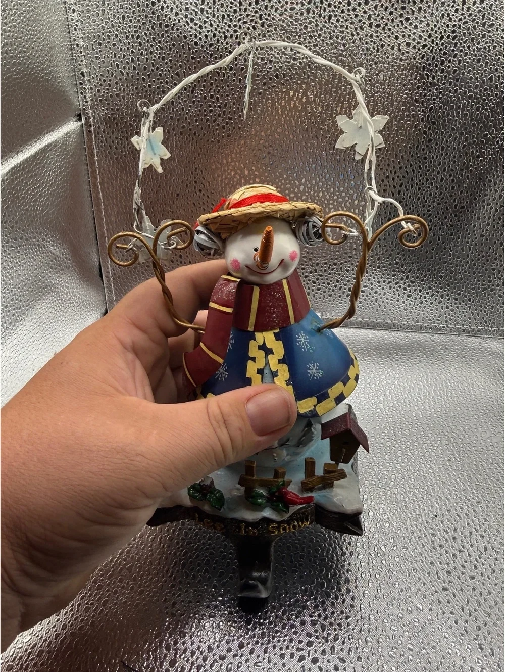 Cobble Creek Snowman Stocking Holder Christmas Decoration